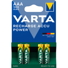 Аккумулятор VARTA RECHARGEABLE AAA 800MAH 4 ШТ