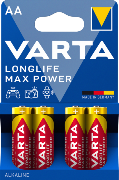 Батарейка VARTA LONGLIFE MAX POWER AAA BLI 4 ШТ