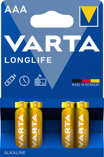 Батарейка VARTA LONGLIFE AAA BLI 4 ШТ