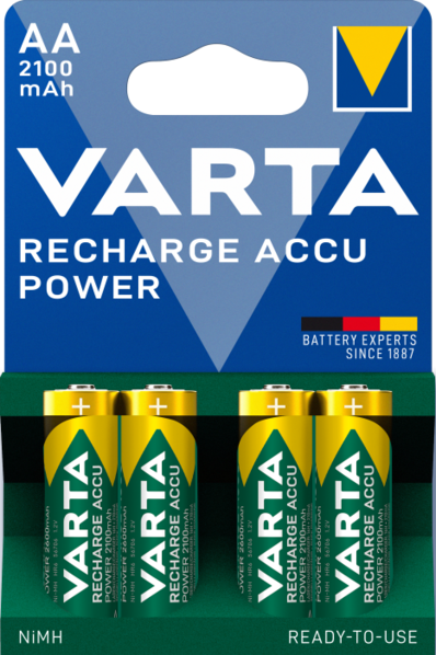 Акумулятор VARTA RECHARGEABLE AA 2100MAH 4 ШТ