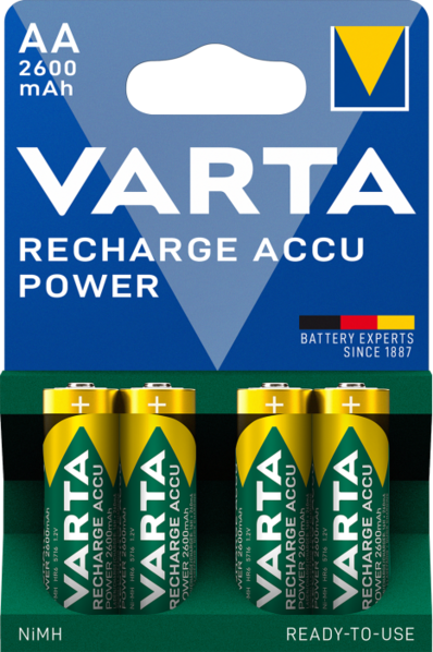 Акумулятор VARTA RECHARGEABLE ACCU AA 2600MAH BLI 4 NI-MH (READY 2 USE)
